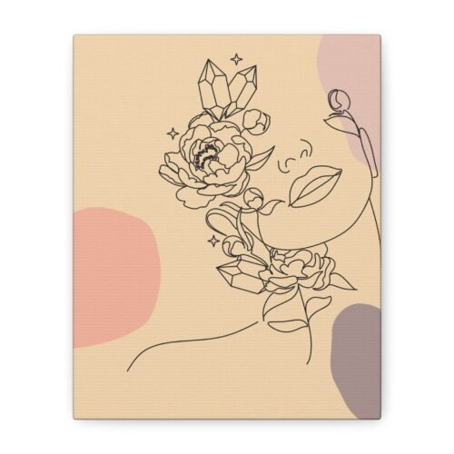 Abstract Floral Wall Art. Modern Home Decor. Boho Print. Gift for Her. Trendy Decor. Canvas Artwork